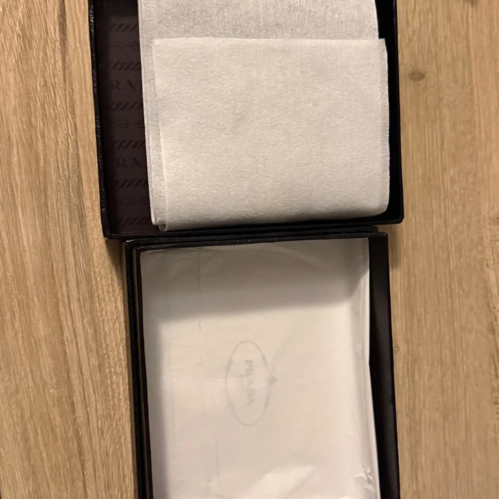 Prada Grey Saffiano Leather Bi-Fold Wallet